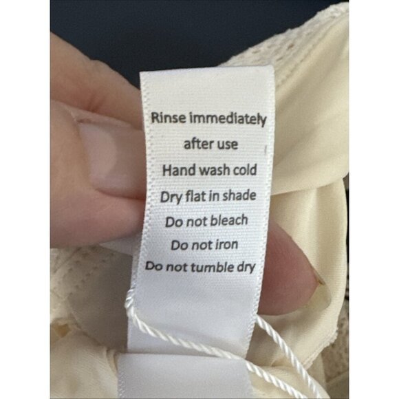 Andie Women's S The Hydra Swim Top Crochet Vanilla Ruffle NWT 9571 - Picture 13 of 15